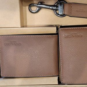Men's Coach Wallet Set with Key Chain